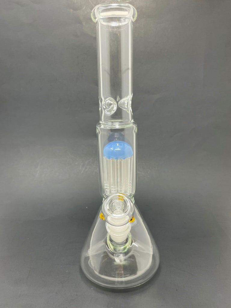 12" Milky Blue Jellyfish Tree Percolator Bong
