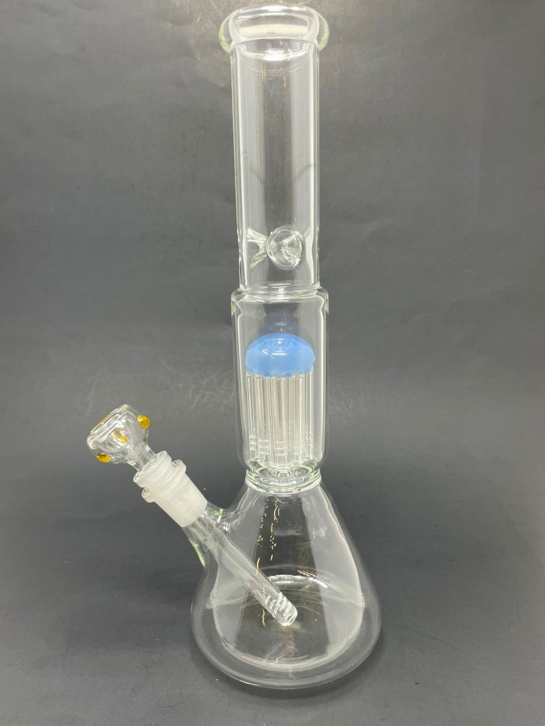 12" Milky Blue Jellyfish Tree Percolator Bong
