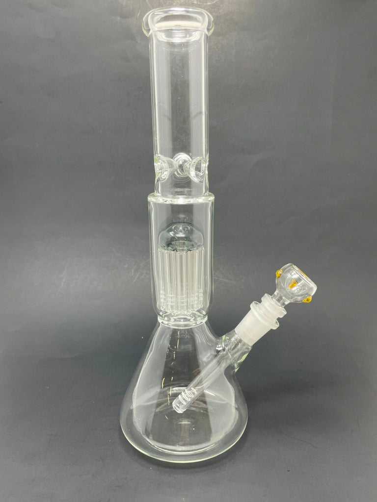 12" Grey Jellyfish Tree Percolator Beaker Bong w/ Ice Catcher