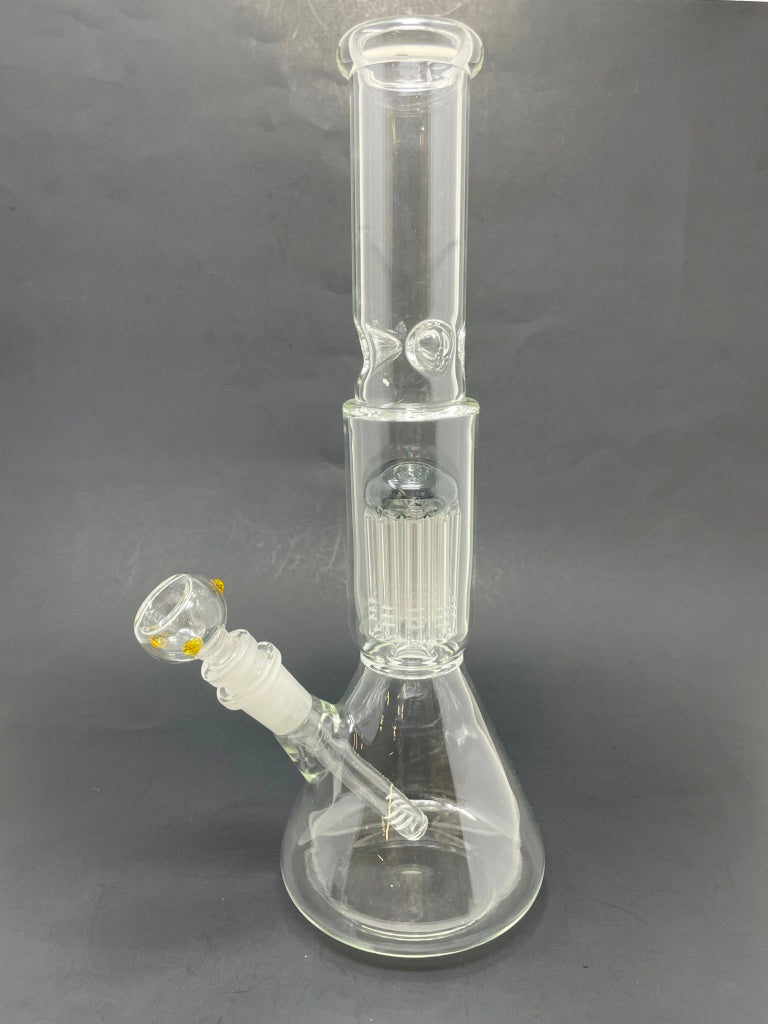 12" Grey Jellyfish Tree Percolator Beaker Bong w/ Ice Catcher