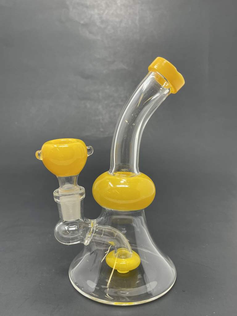 5.5" Yellow Showerbend Bong