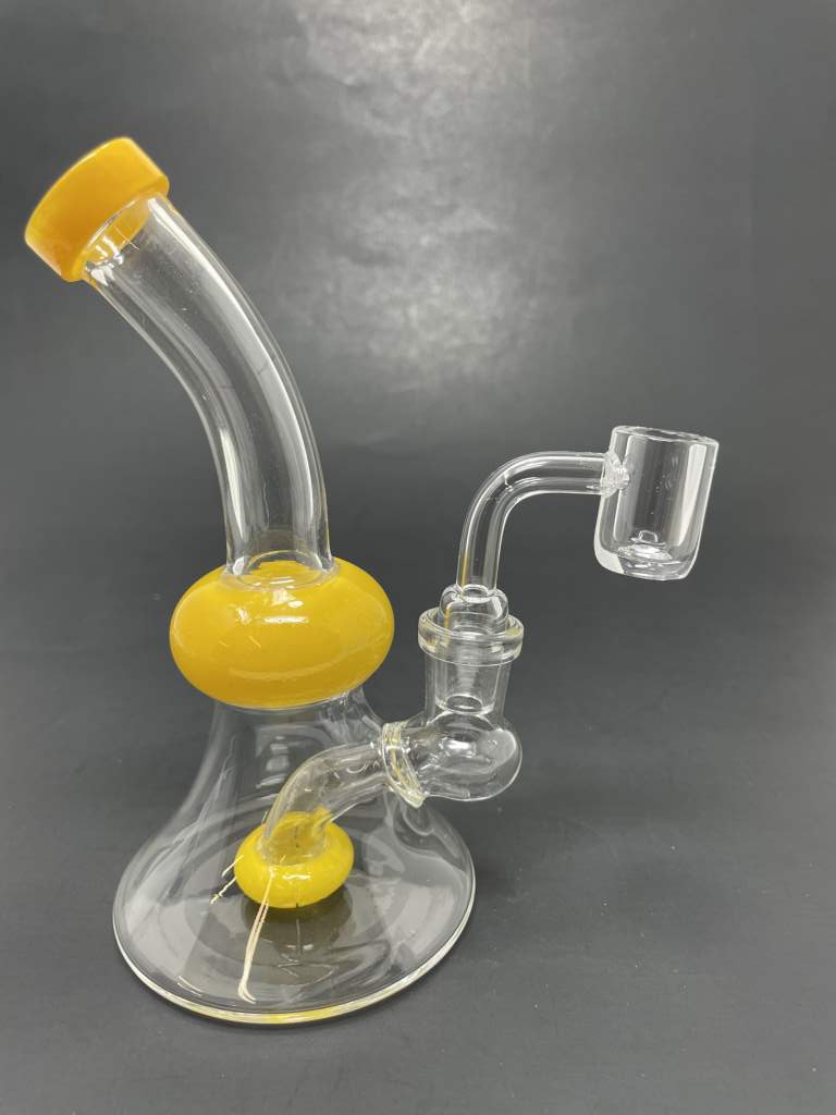 5.5" Yellow Shower Bend Dab Rig