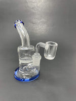 5" Blue Honeycomb Shower Bend Dab Rig