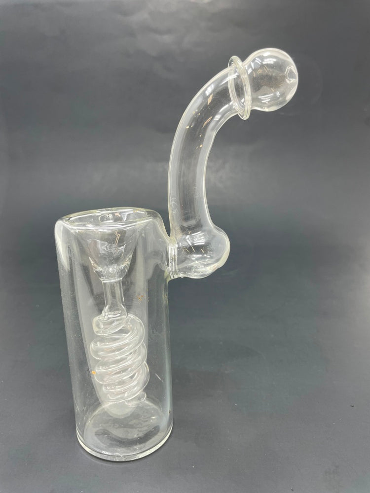 7" Spiral Clear Sherlock Bubbler