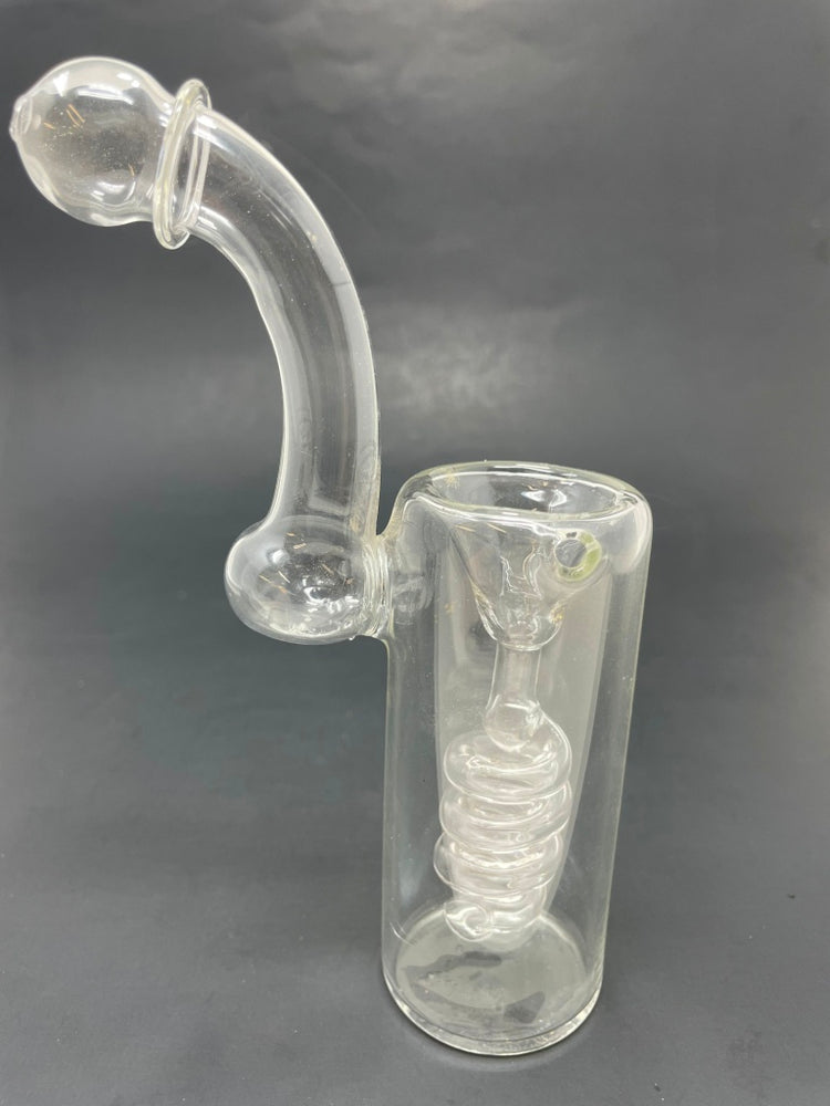 7" Spiral Clear Sherlock Bubbler