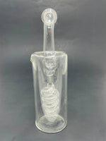 7" Spiral Clear Sherlock Bubbler