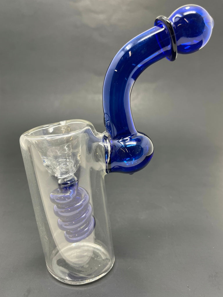 7" Spiral Blue Sherlock Bubbler