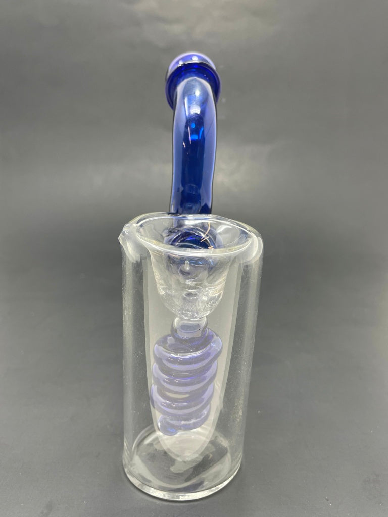 7" Spiral Blue Sherlock Bubbler