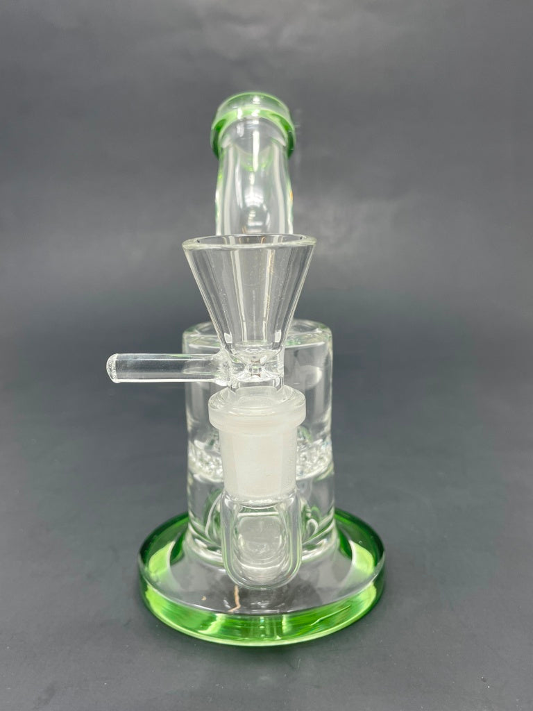 5" Green Honeycomb Shower Bend Bong