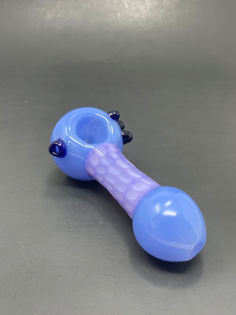 5" Purple/Blue Scales Glass Pipe