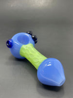 5" Neon Green Scales Glass Pipe