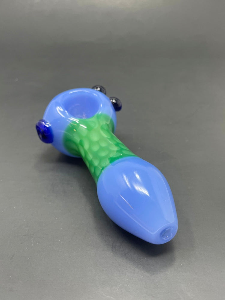 5" Green/Blue Scales Glass Pipe