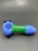5" Green/Blue Scales Glass Pipe