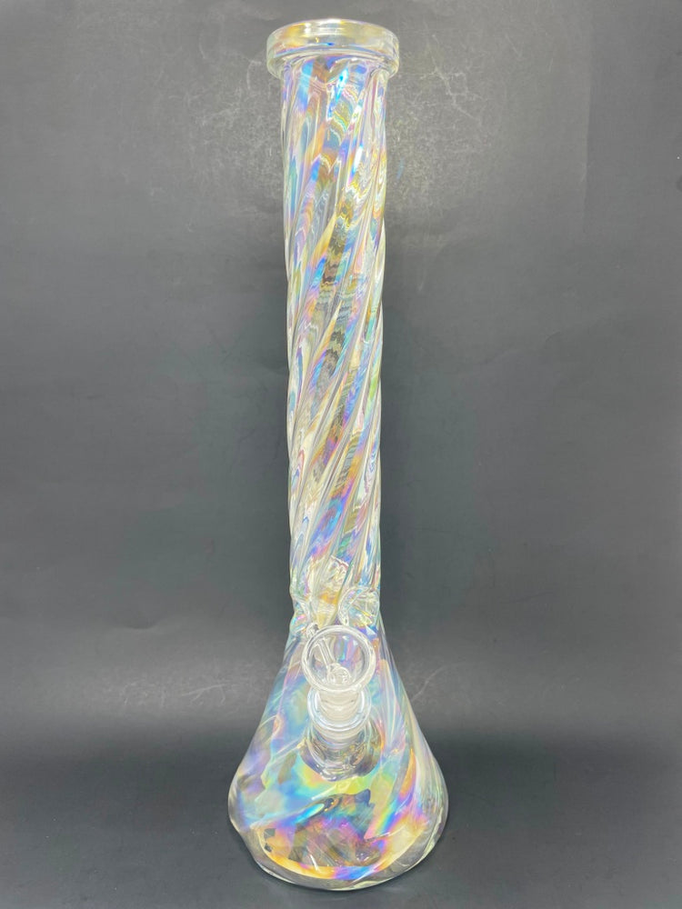 16" All Twisted Iridescent Beaker Bong