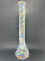 16" All Twisted Iridescent Beaker Bong