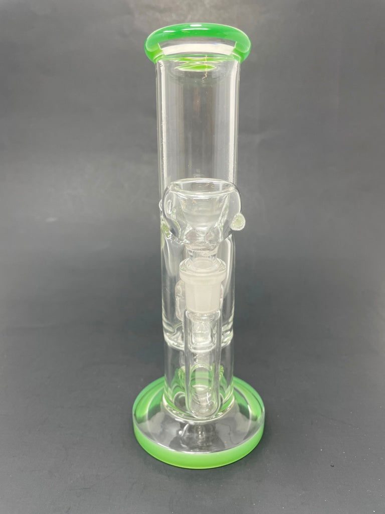 8" Green Straight Shooter Bong w/ Percolator
