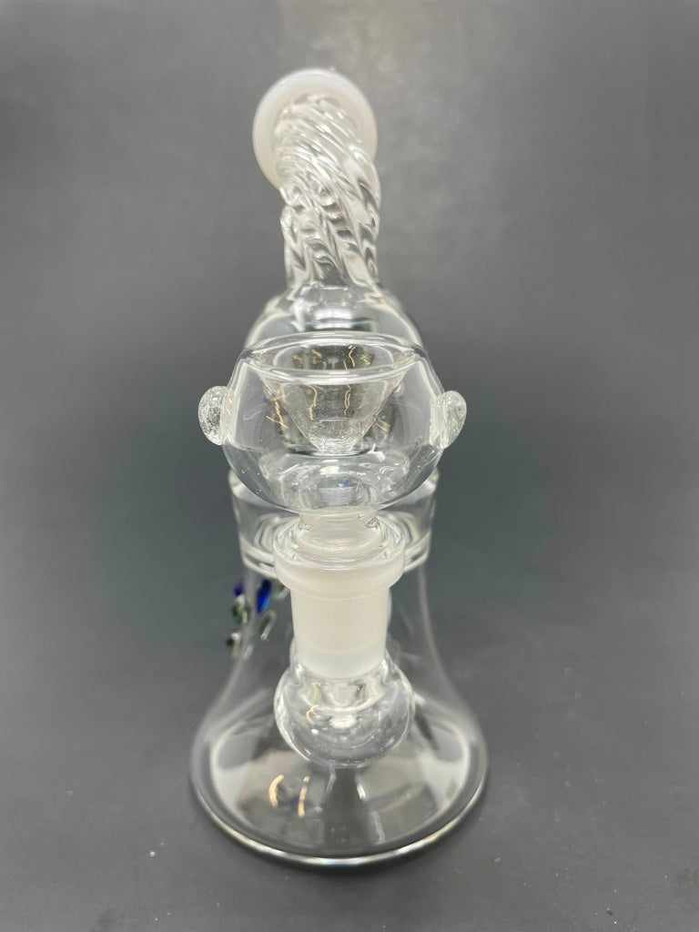 6" White Chili Pepper Shower Bend Bong