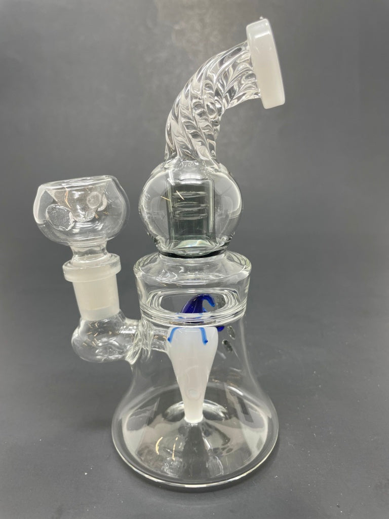 6" White Chili Pepper Shower Bend Bong