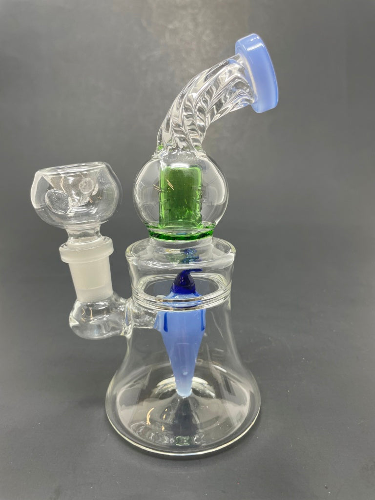 6" Blue Chili Pepper Shower Bend Bong