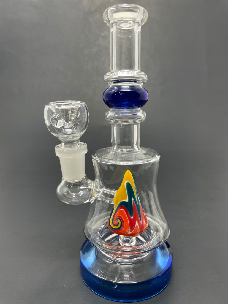 7" Blue Single Mountain Percolator Bong
