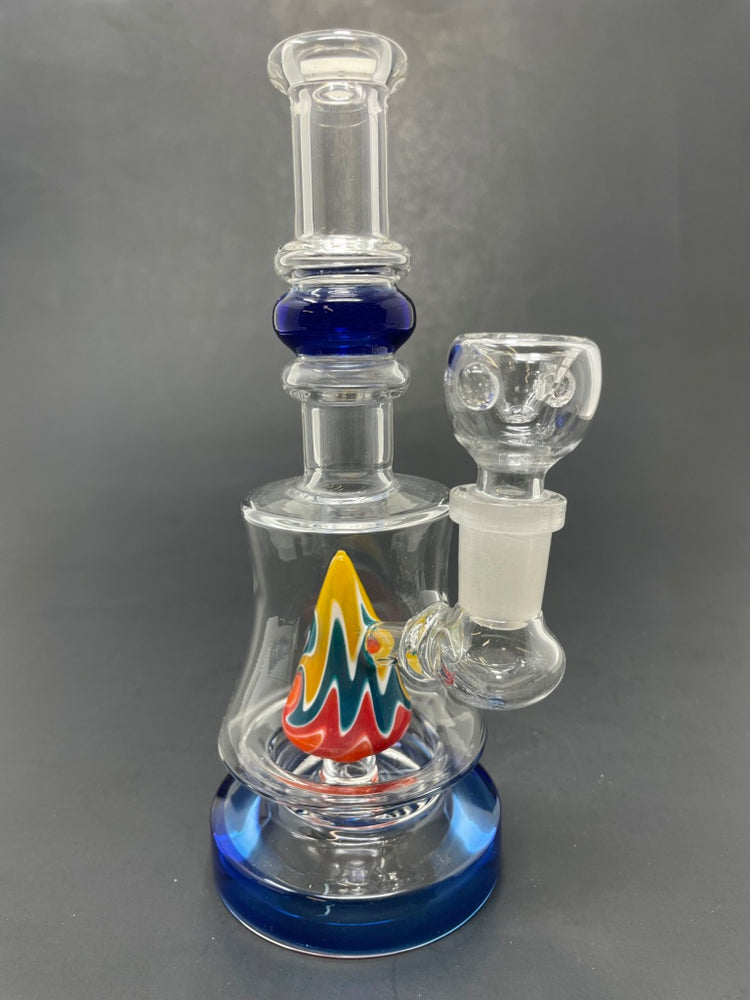 8" Blue Single Mountain Percolator Bong