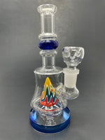 8" Blue Single Mountain Percolator Bong