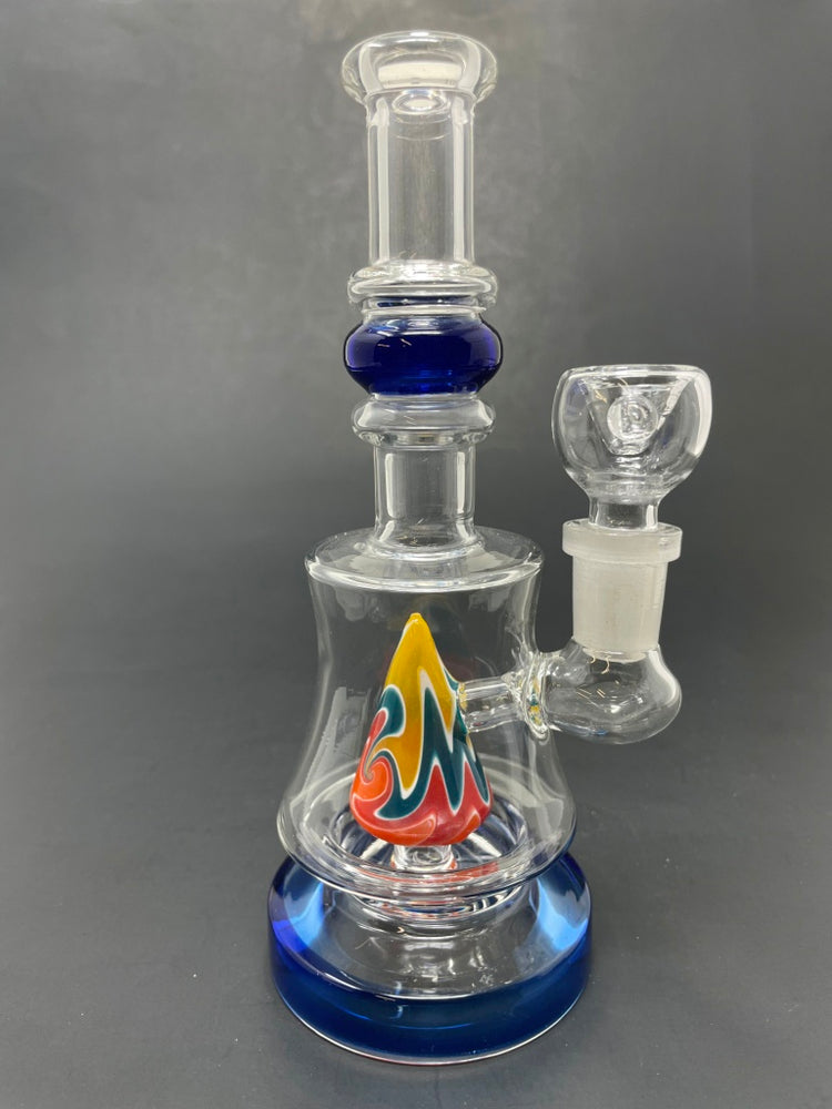 8" Blue Single Mountain Percolator Bong