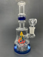 8" Blue Single Mountain Percolator Bong