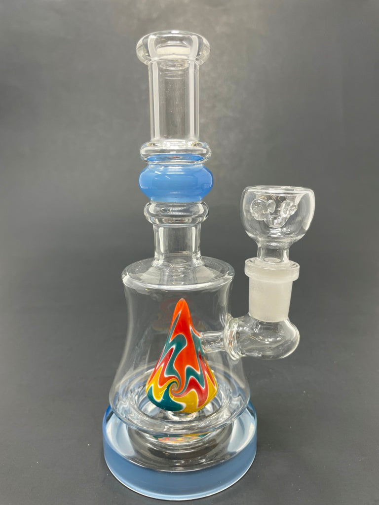 7" Milky Blue Single Mountain Percolator Bong