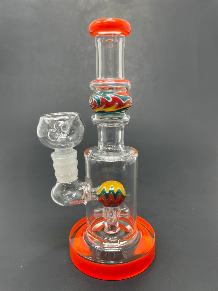 7" Orange Single Percolator Ball Bong