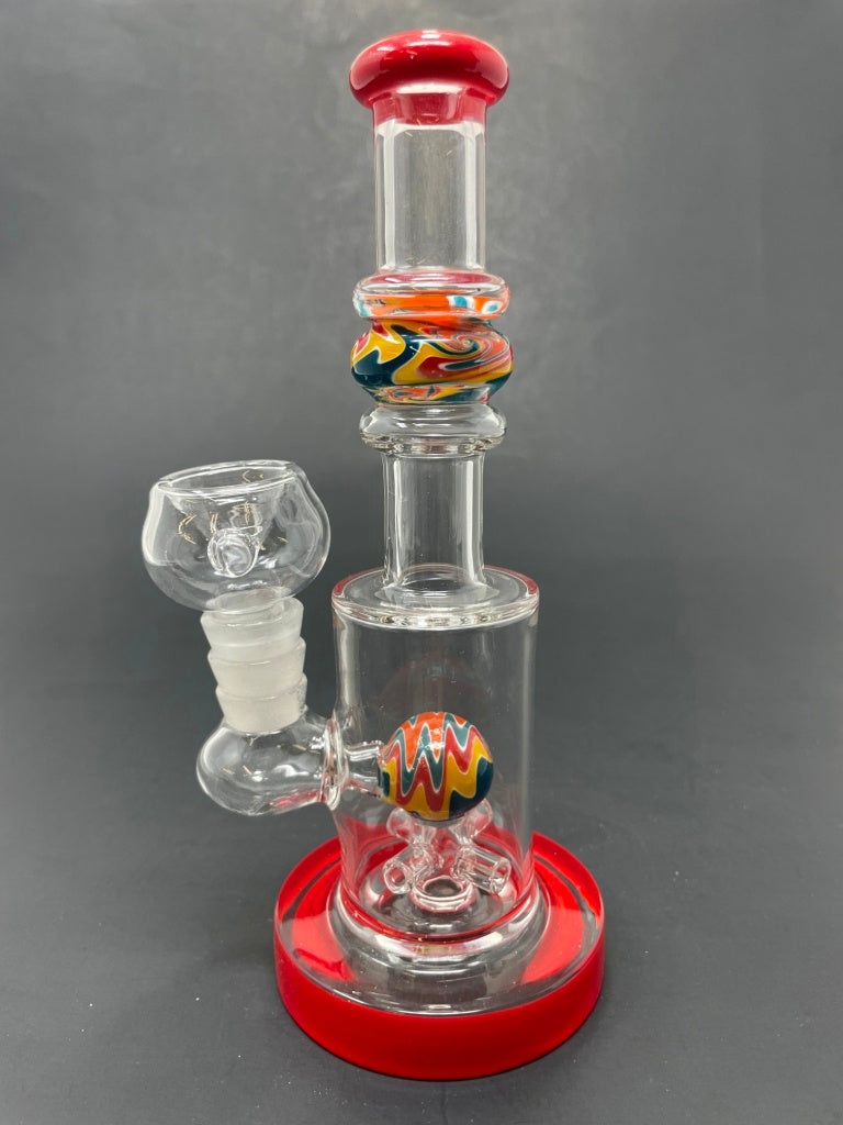 7" Red Single Percolator Ball Bong