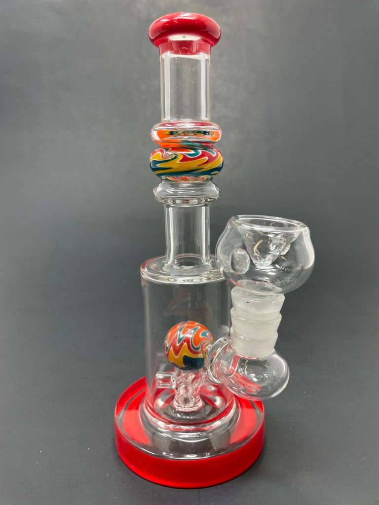 7" Red Single Percolator Ball Bong
