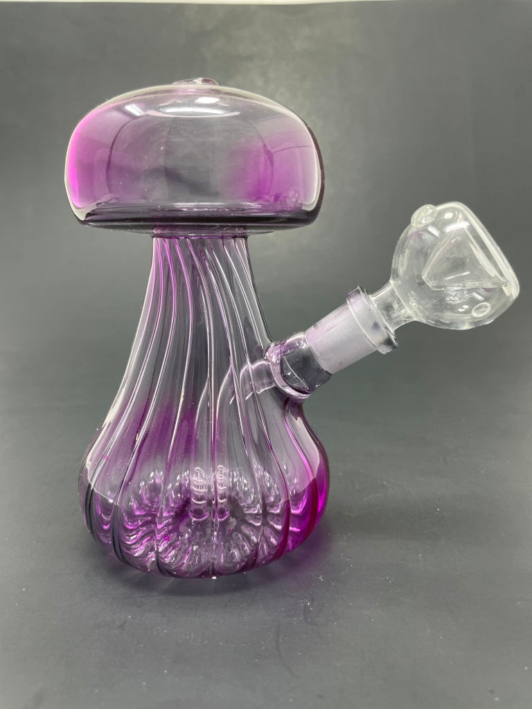 5" Neon Purple Mushroom Shaped Bong