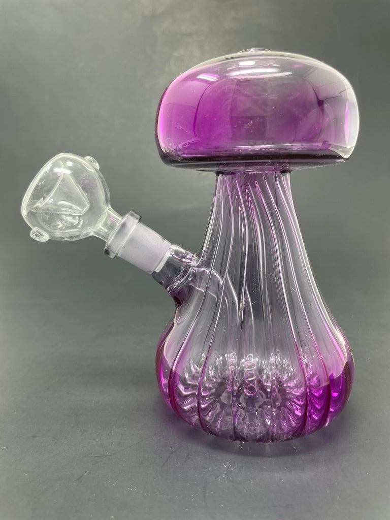 5" Neon Purple Mushroom Shaped Bong