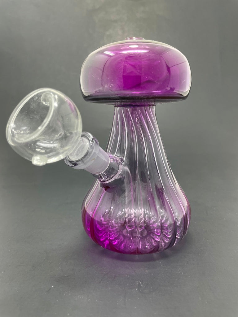 5" Neon Purple Mushroom Shaped Bong