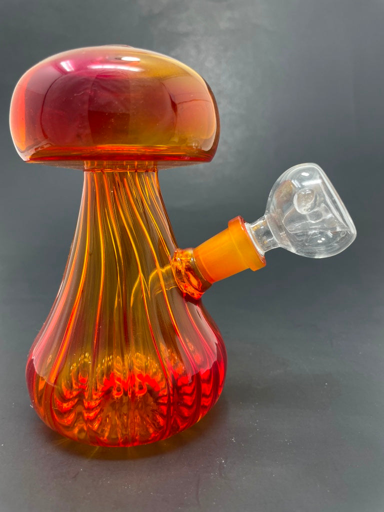 5"Neon Orange Mushroom Shaped Bong