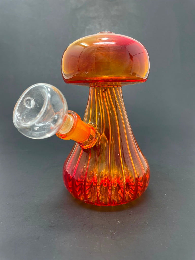 5"Neon Orange Mushroom Shaped Bong