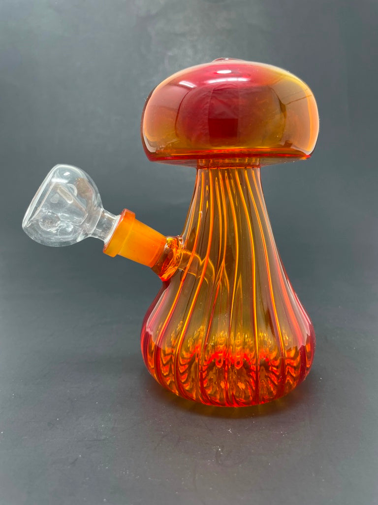 5"Neon Orange Mushroom Shaped Bong