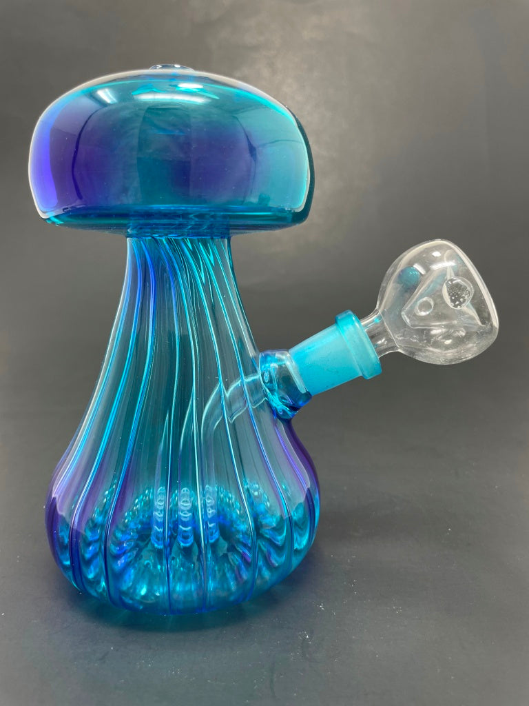 5"Neon Blue/Purple Mushroom Shaped Bong