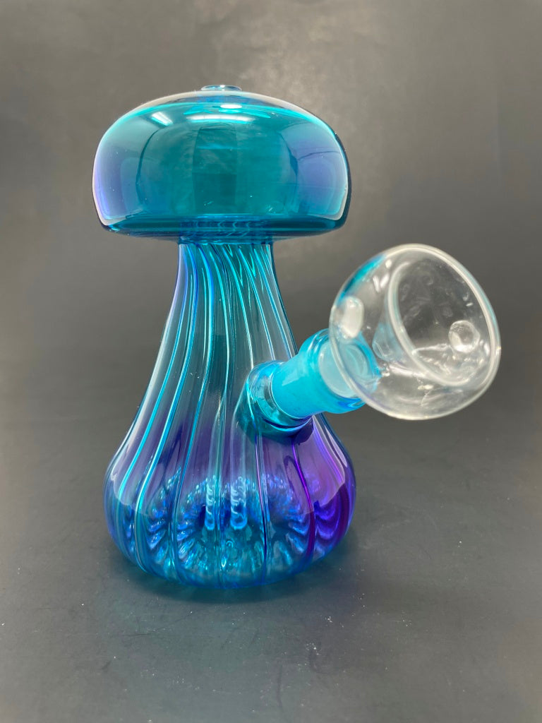 5"Neon Blue/Purple Mushroom Shaped Bong