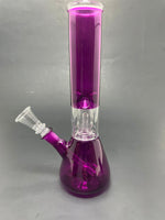 10" Neon Plum Single Percolator Bong