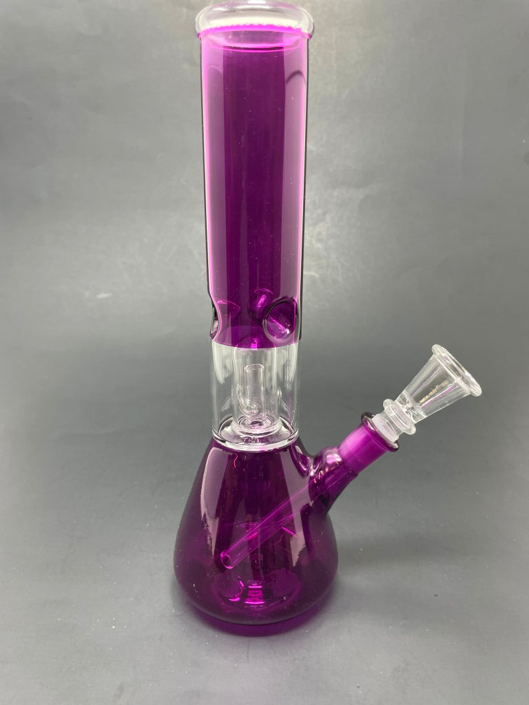10" Neon Plum Single Percolator Bong
