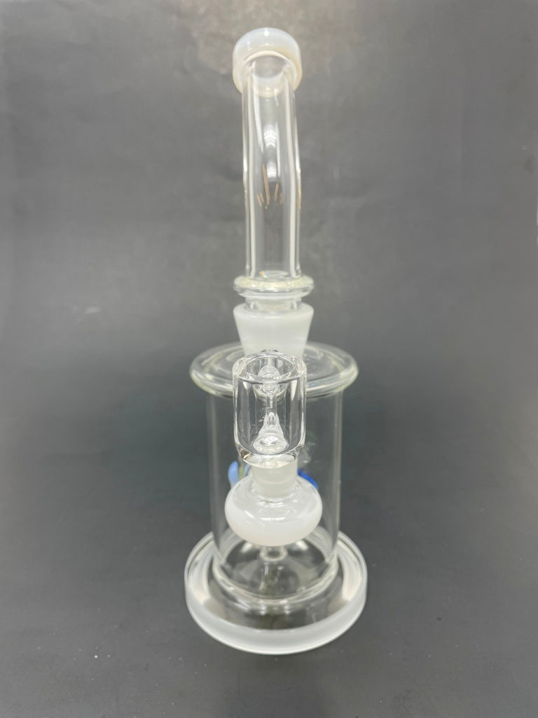 9" White Mushroom Bong Dab Rig