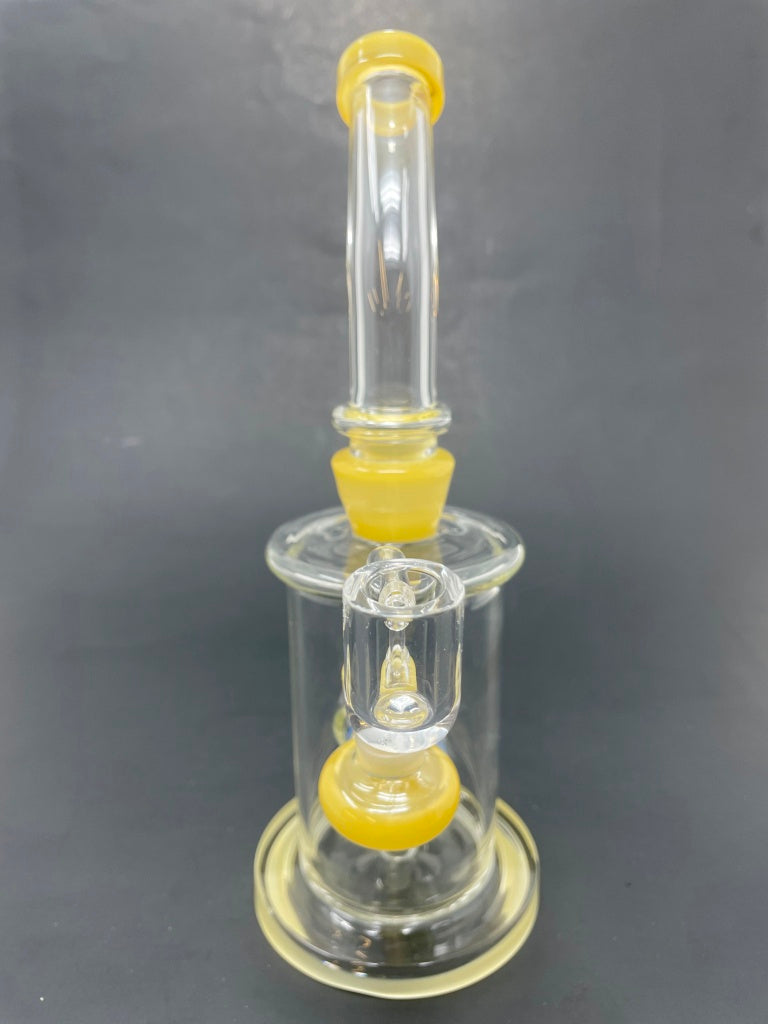 9" Yellow Mushroom Bong Dab Rig