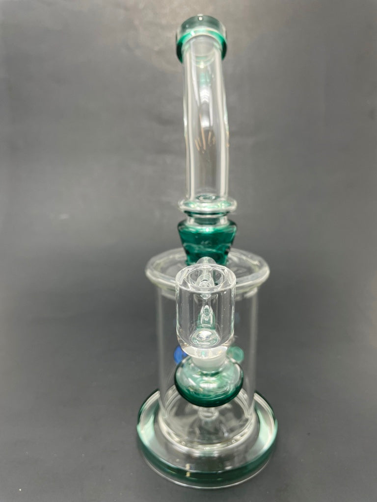 9" Dark Green Mushroom Bong Dab Rig StonedGenie.com
