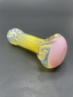 5" Pink Fumed Glass Hand Pipe