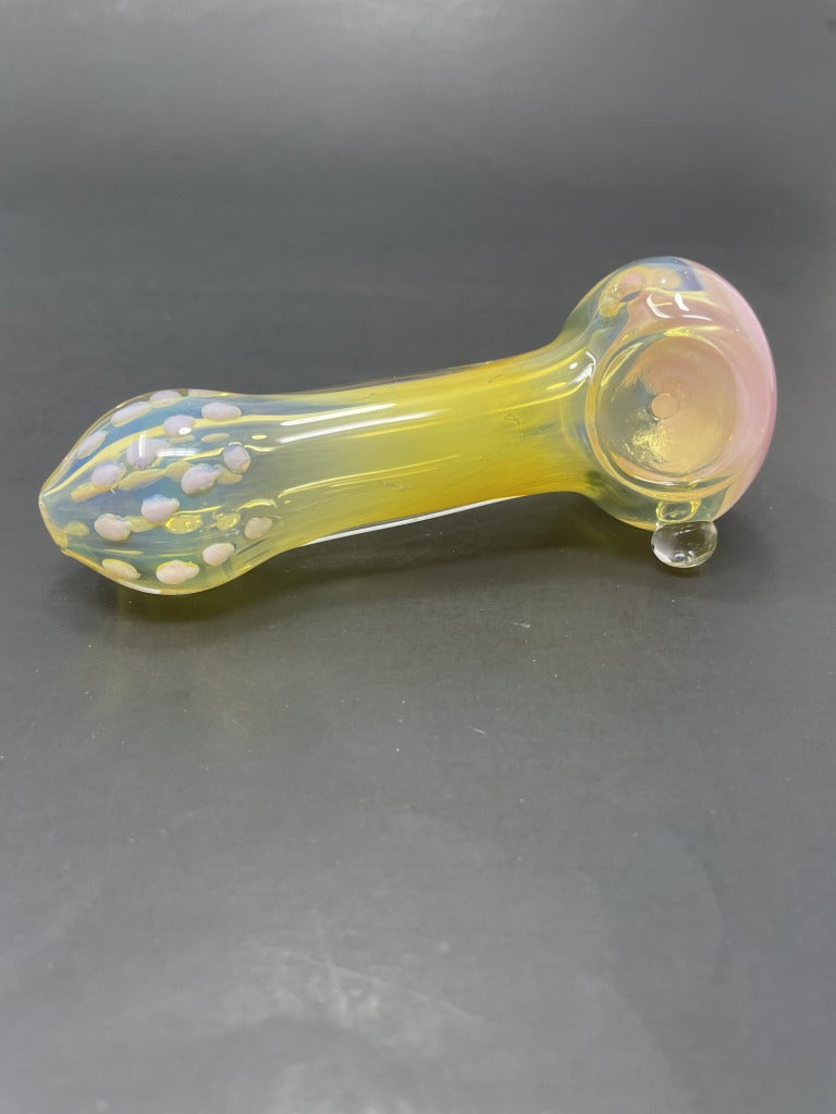 5" Pink Fumed Glass Hand Pipe StonedGenie.com