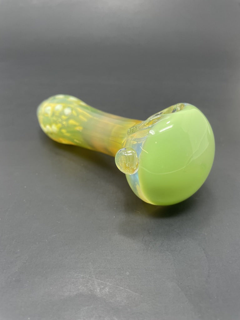 5" Green Fumed Glass Hand Pipe