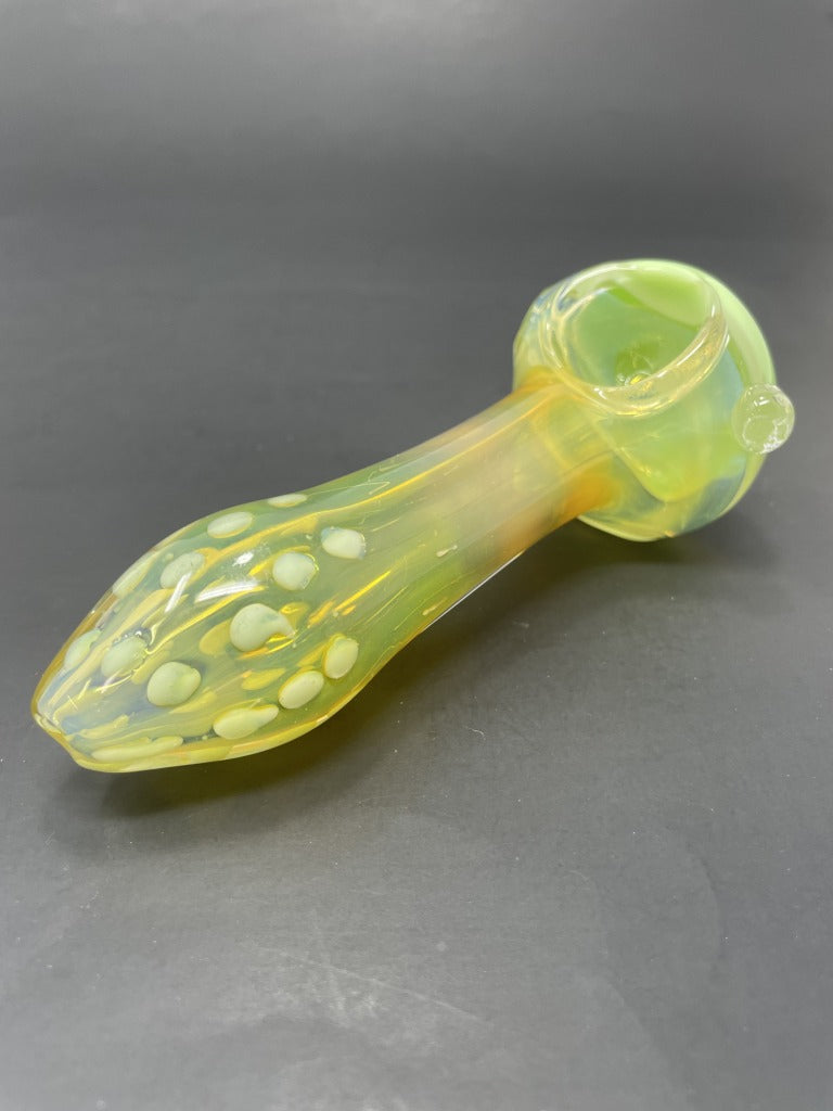 5" Green Fumed Glass Hand Pipe