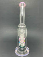 12" Pink mushroom Bong